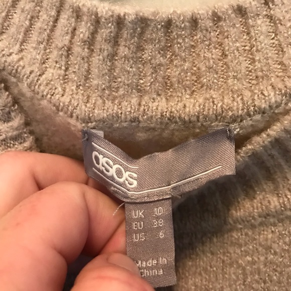 ASOS warm cream oversized sweater dress size 6 - Picture 2 of 4